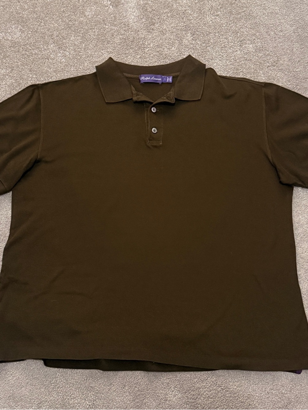 Ralph Lauren Purple Label Dark Olive Green Polo Shirt